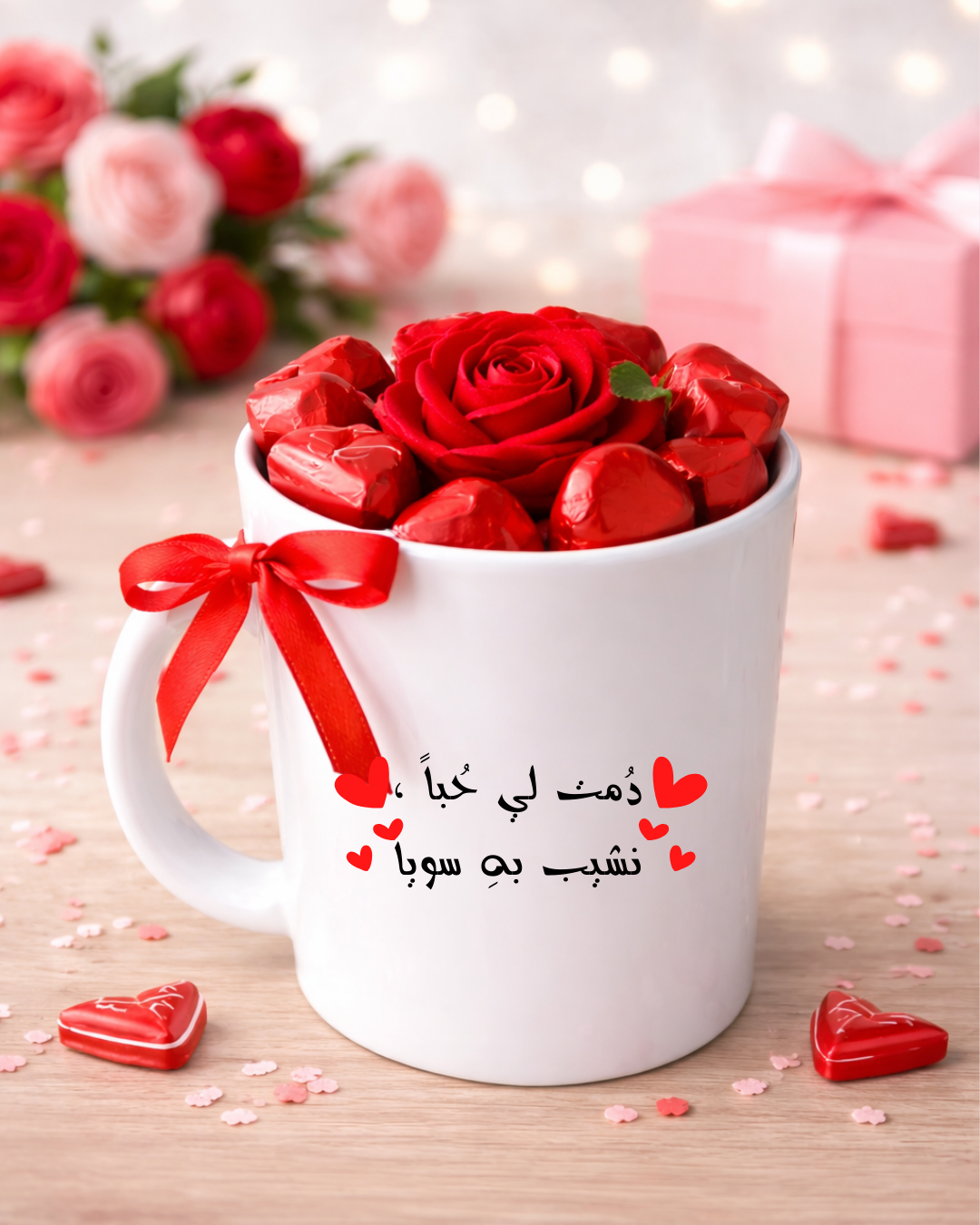 كوب الحب بالشوكولاتة دمت لي حبا
