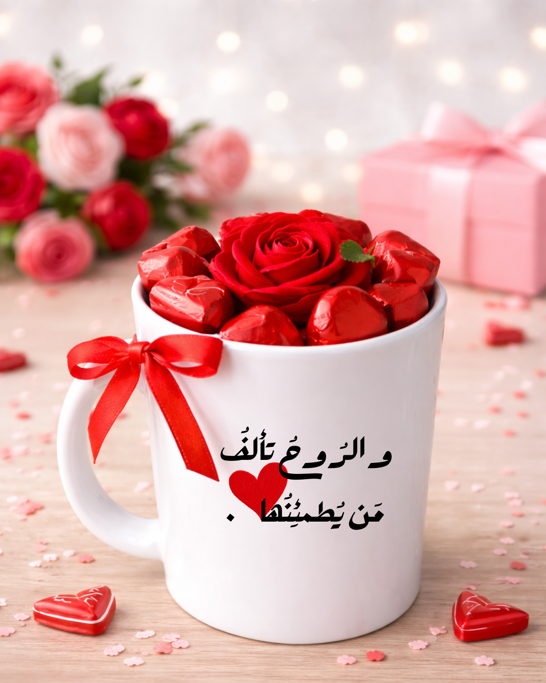 كوب بالشوكولاتة الروح تألف من يطمئنها