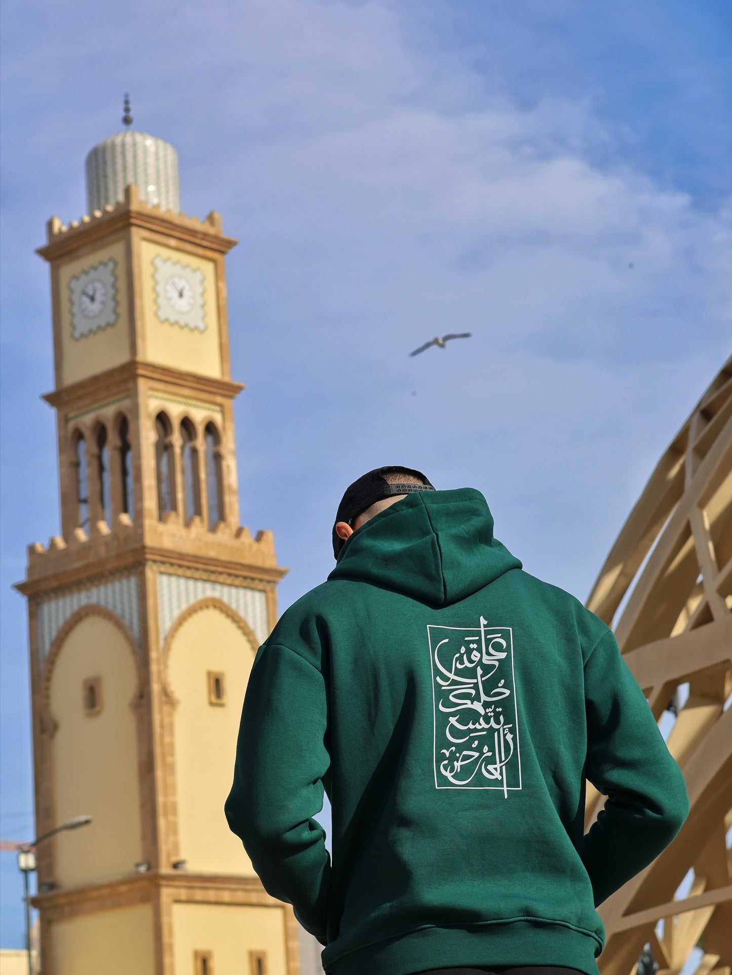 capuche oversize vert dream