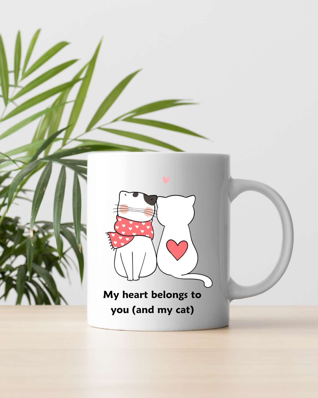 mug My heart belongs to my cat