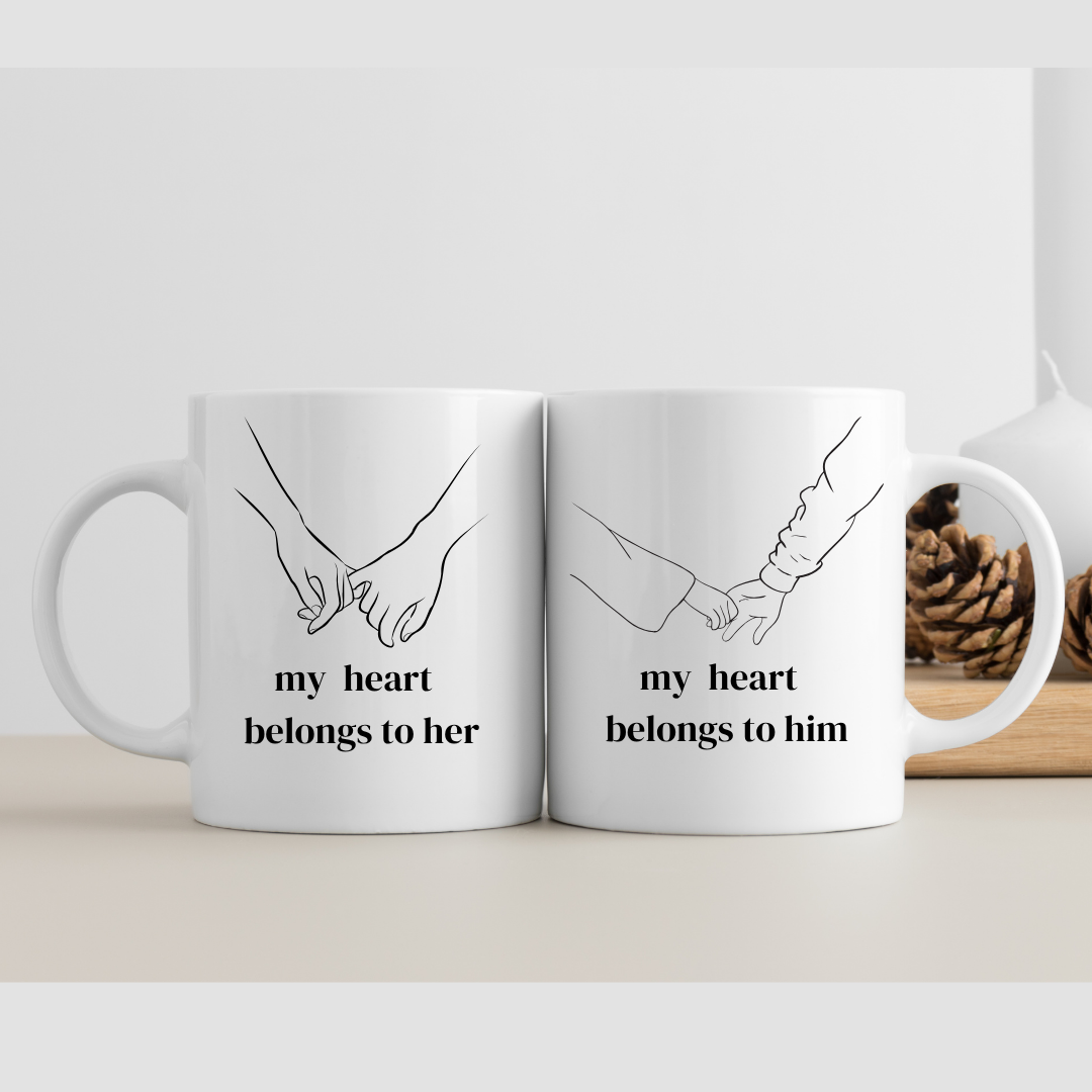 🖤 Set de 2 Mugs Couple en Céramique