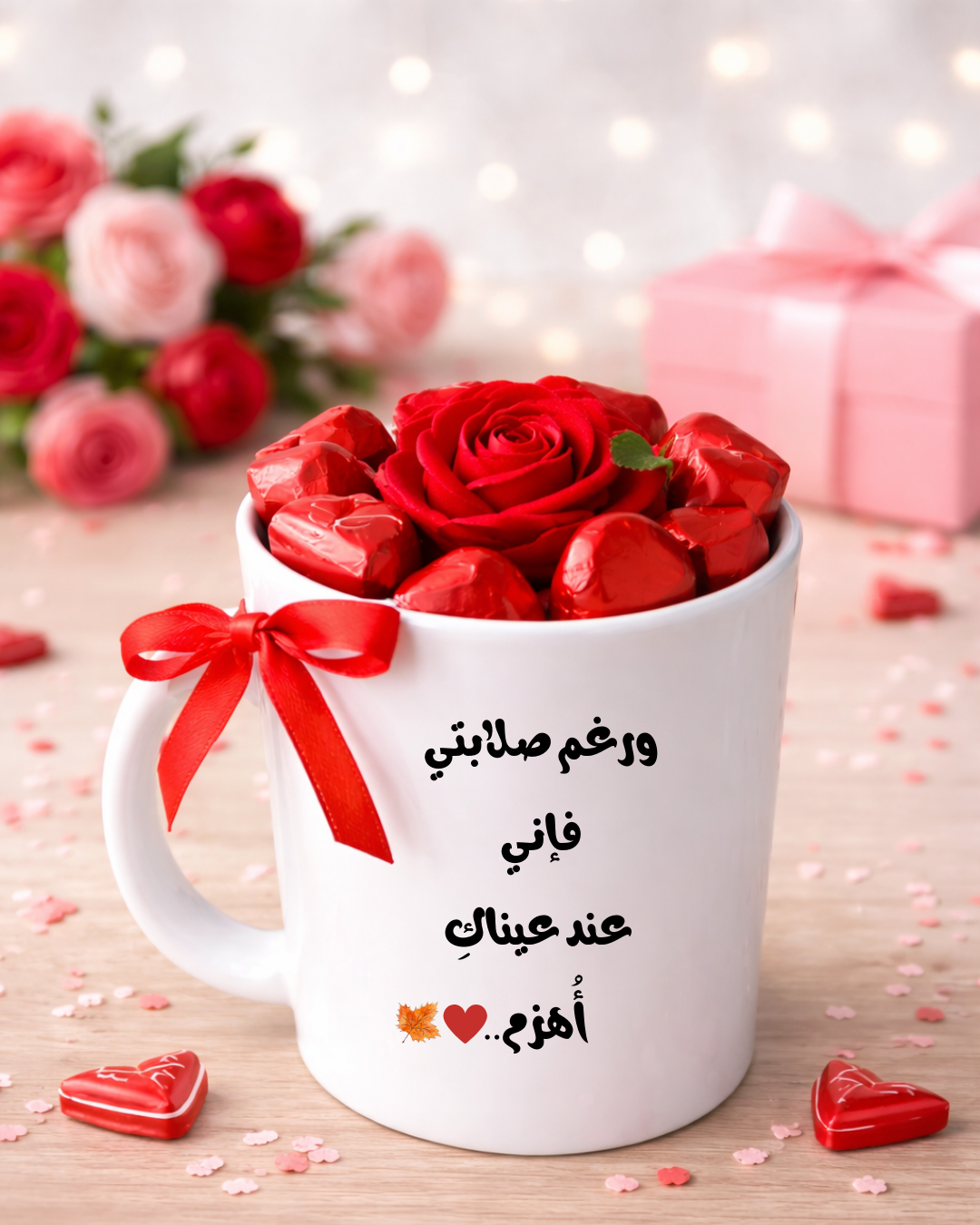 كوب  بالشوكولاتة رغم صلابتي