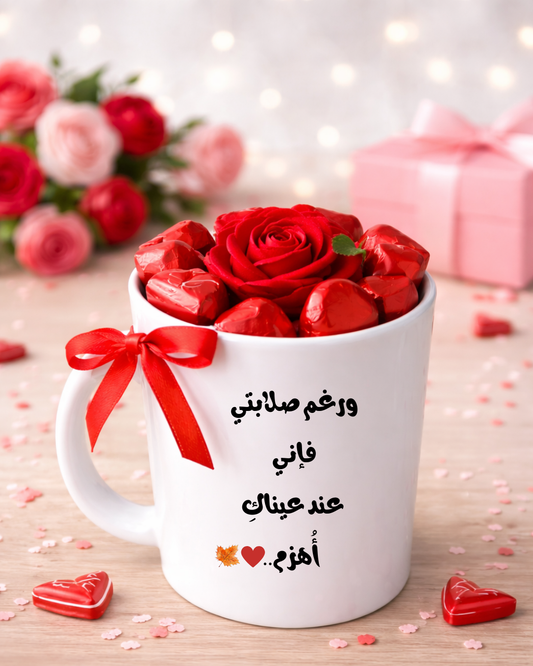 كوب  بالشوكولاتة رغم صلابتي