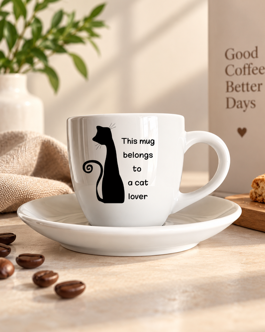 Tasse espresso cat lover