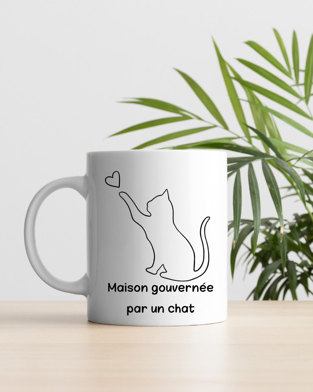 mug maison gouvernée par un chat