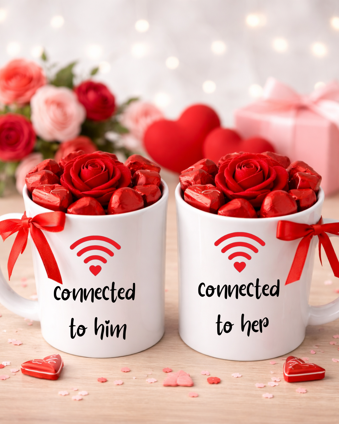 2 Mug Amour Chocolaté connected to him