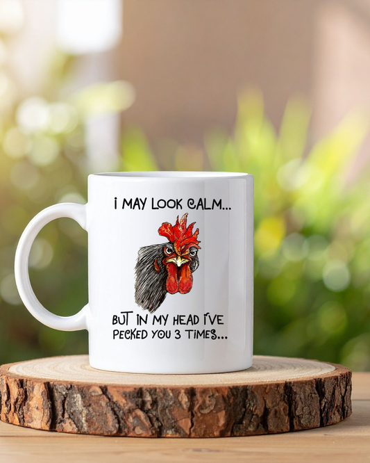 Mug look calm