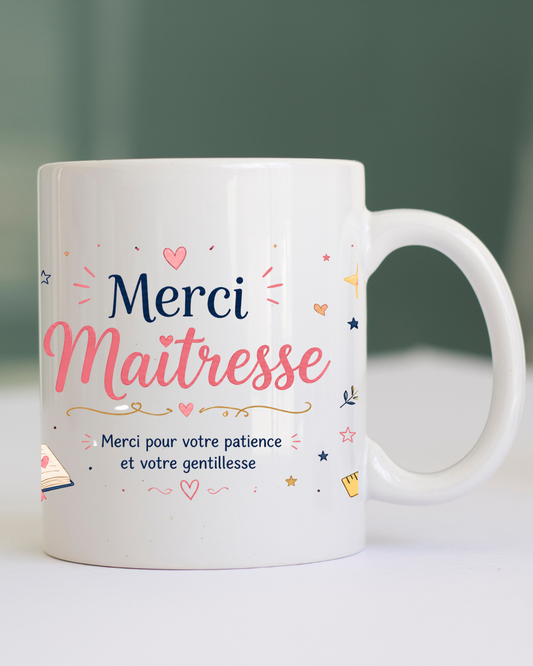 Mug Remerciement Enseignant merci maitresse
