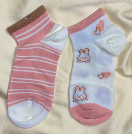 2 chausettes rose