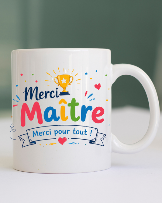 Mug Remerciement Enseignant merci maitre