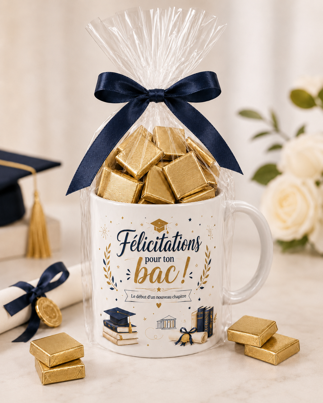 Mug Félicitations pour le Bac avec chocolat