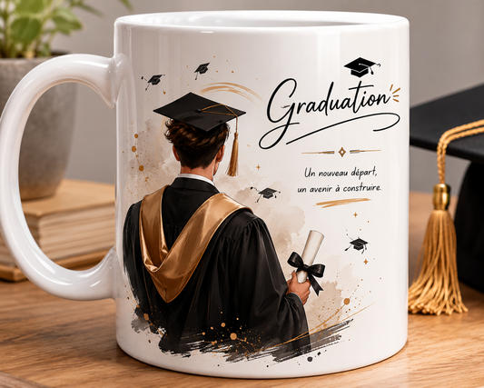 Mug Réussite – jeune Diplômé un nouveau depart