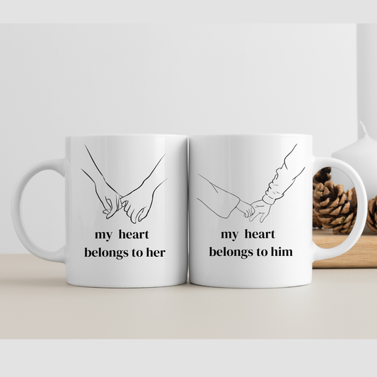 🖤 Set de 2 Mugs Couple en Céramique