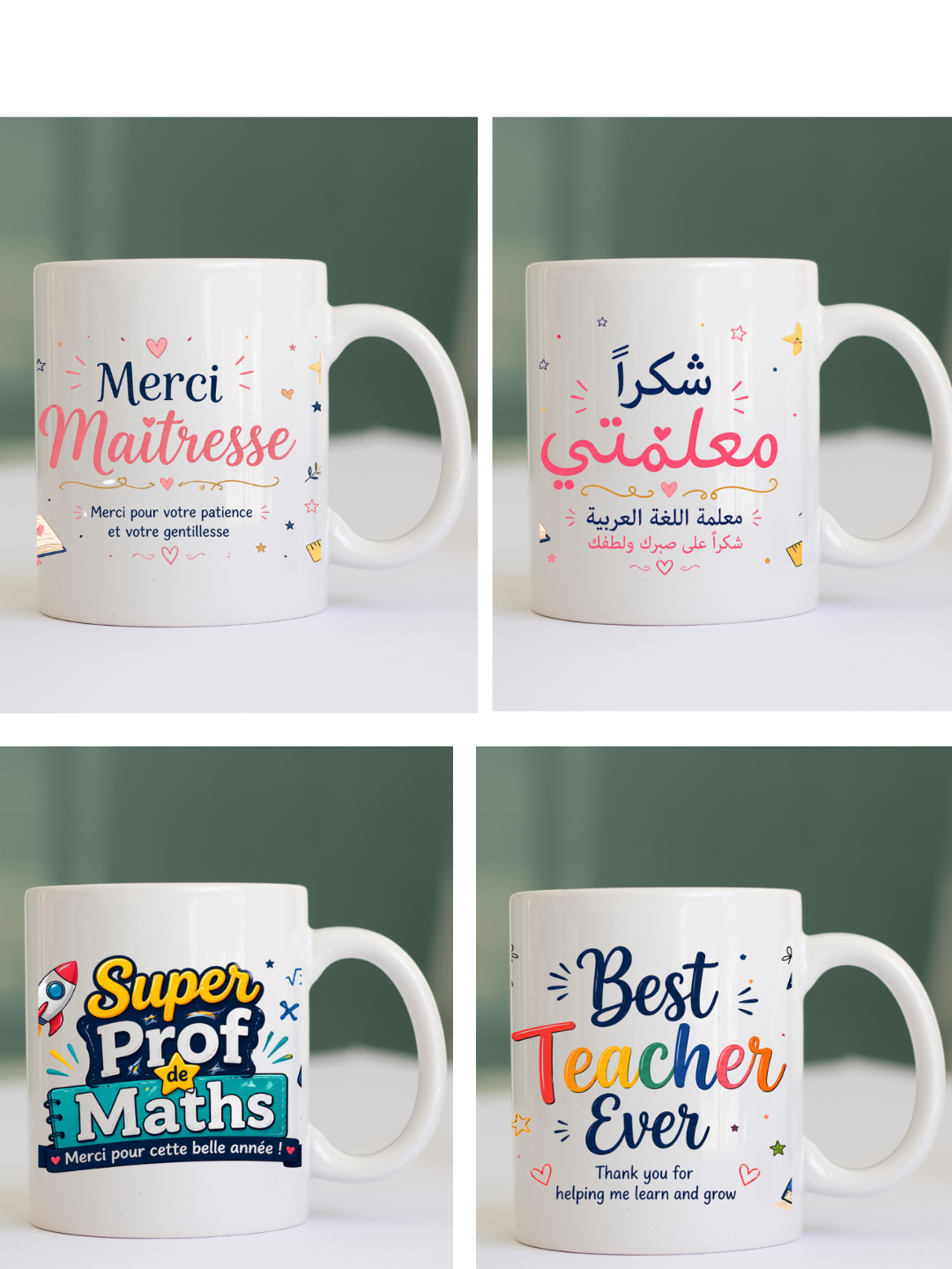 Pack 4 mugs