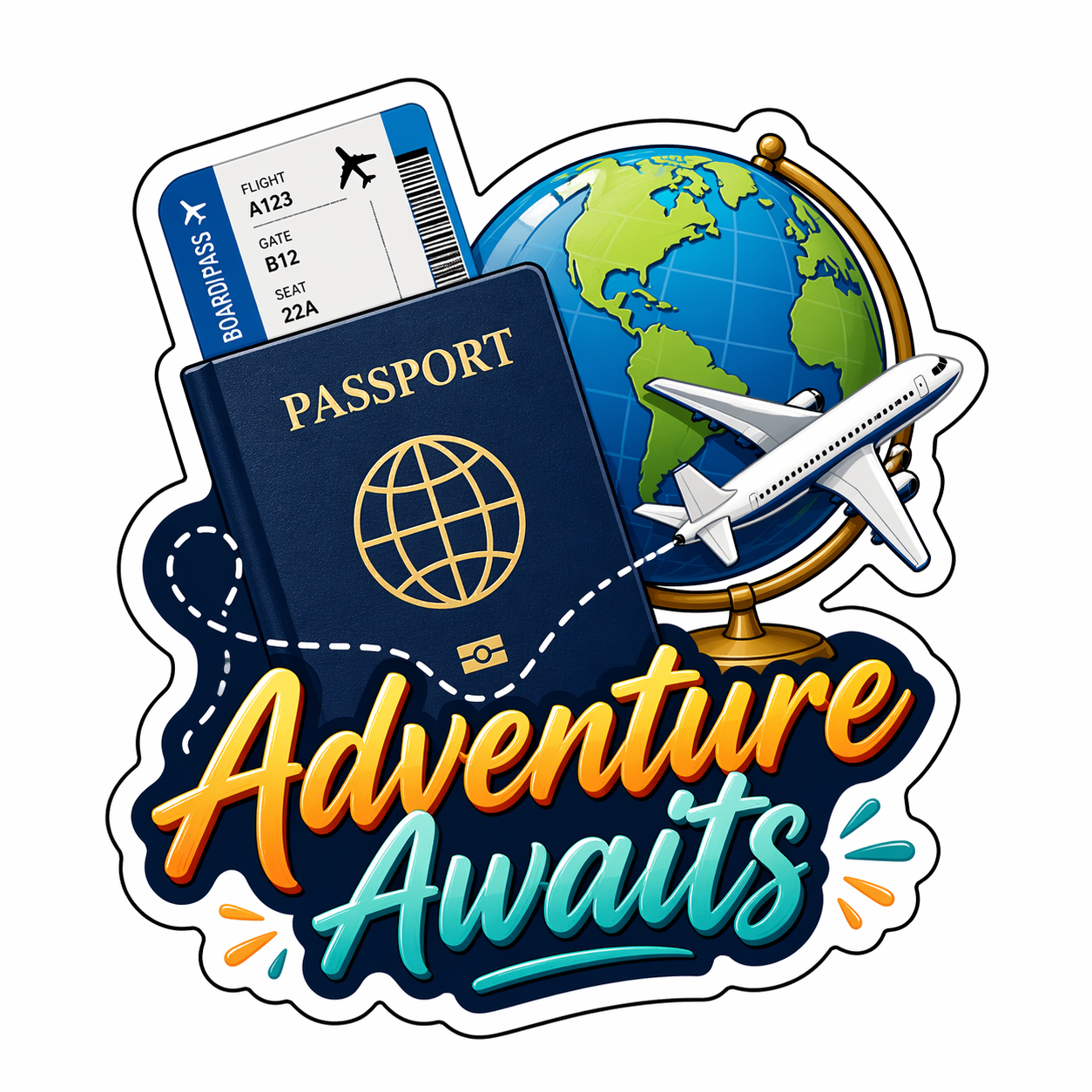 Pack 45 stickers travel